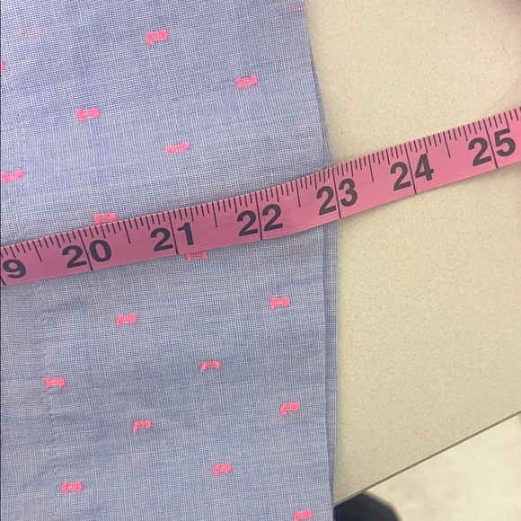 Lilly Pulitzer Top, Ruffle, Sleeveless, Blue w/Pink, Flowy, Feminine - Picture 12 of 12